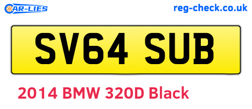 SV64SUB are the vehicle registration plates.