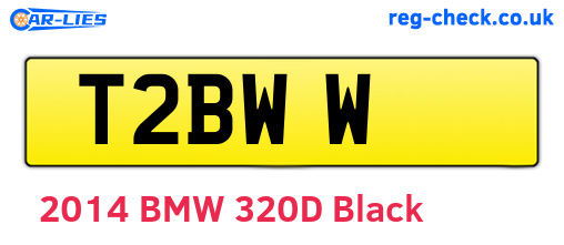 T2BWW are the vehicle registration plates.