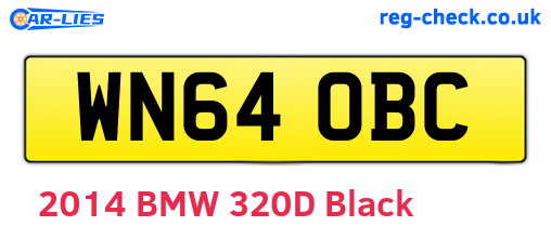 WN64OBC are the vehicle registration plates.