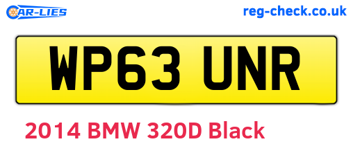 WP63UNR are the vehicle registration plates.