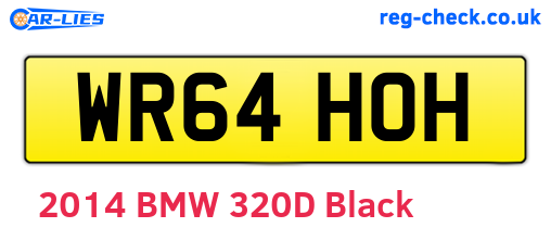 WR64HOH are the vehicle registration plates.
