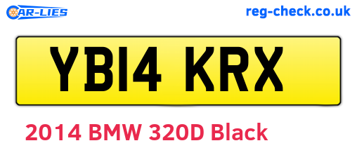 YB14KRX are the vehicle registration plates.
