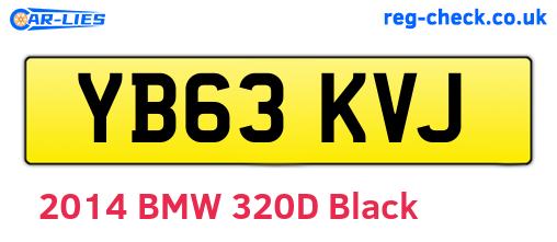 YB63KVJ are the vehicle registration plates.
