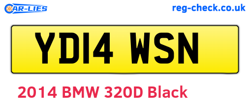 YD14WSN are the vehicle registration plates.