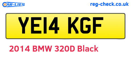YE14KGF are the vehicle registration plates.
