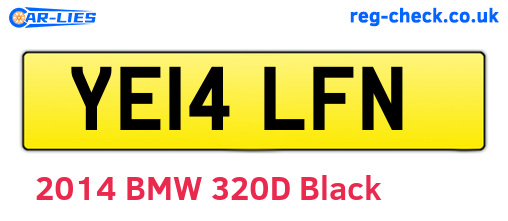 YE14LFN are the vehicle registration plates.