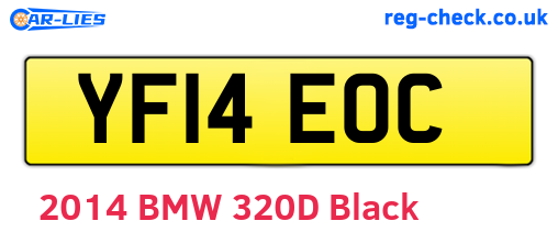 YF14EOC are the vehicle registration plates.