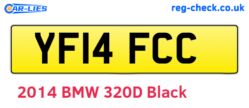 YF14FCC are the vehicle registration plates.