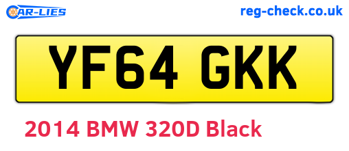 YF64GKK are the vehicle registration plates.