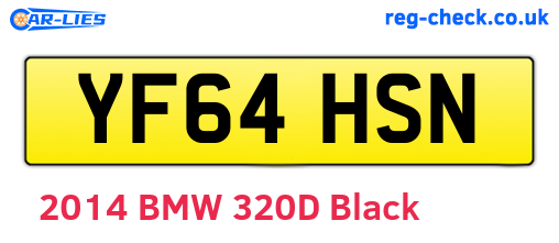 YF64HSN are the vehicle registration plates.