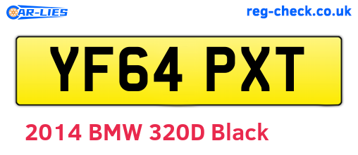 YF64PXT are the vehicle registration plates.