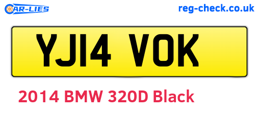 YJ14VOK are the vehicle registration plates.