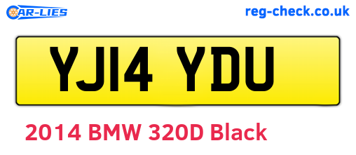 YJ14YDU are the vehicle registration plates.