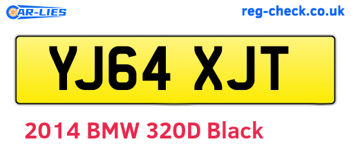 YJ64XJT are the vehicle registration plates.