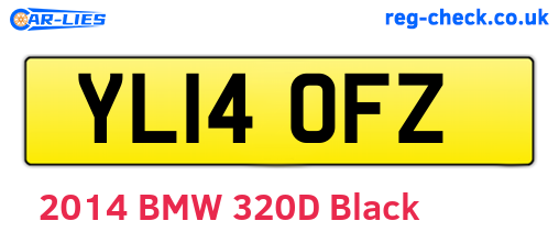 YL14OFZ are the vehicle registration plates.