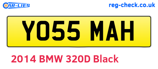 YO55MAH are the vehicle registration plates.