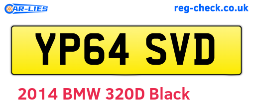 YP64SVD are the vehicle registration plates.
