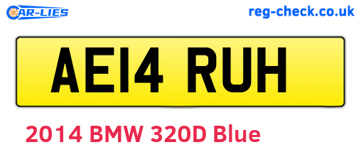 AE14RUH are the vehicle registration plates.