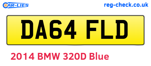 DA64FLD are the vehicle registration plates.