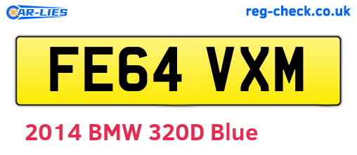FE64VXM are the vehicle registration plates.