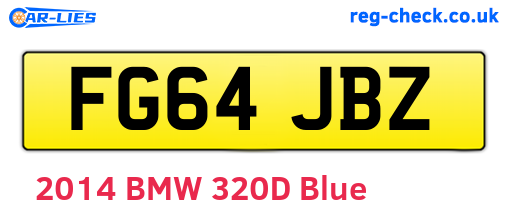 FG64JBZ are the vehicle registration plates.