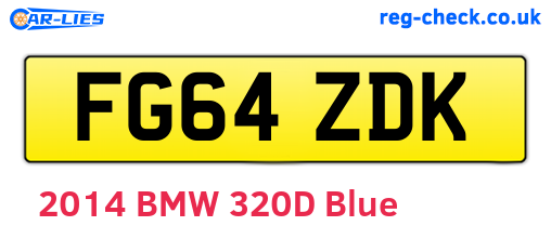 FG64ZDK are the vehicle registration plates.