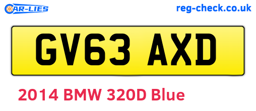 GV63AXD are the vehicle registration plates.