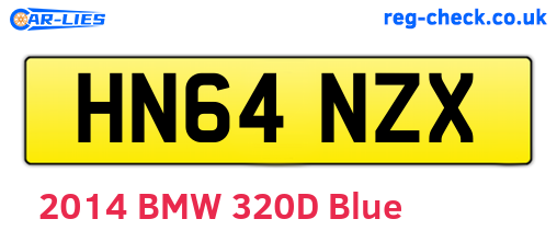 HN64NZX are the vehicle registration plates.