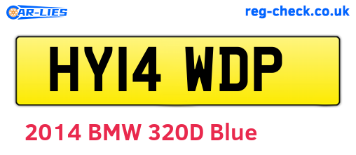 HY14WDP are the vehicle registration plates.