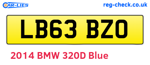 LB63BZO are the vehicle registration plates.