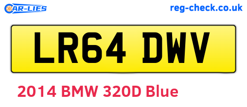 LR64DWV are the vehicle registration plates.