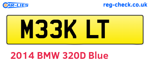 M33KLT are the vehicle registration plates.