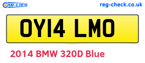 OY14LMO are the vehicle registration plates.