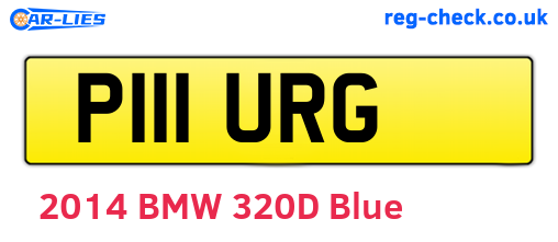 P111URG are the vehicle registration plates.