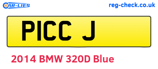 P1CCJ are the vehicle registration plates.