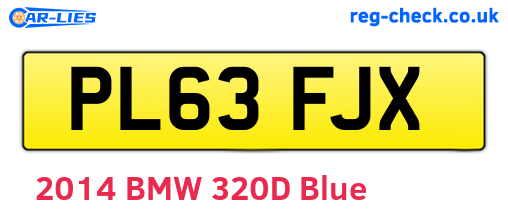 PL63FJX are the vehicle registration plates.