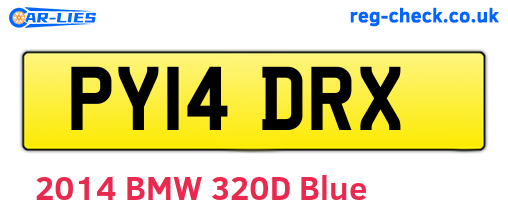 PY14DRX are the vehicle registration plates.