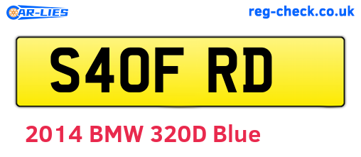 S40FRD are the vehicle registration plates.