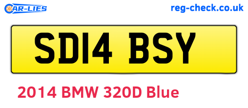 SD14BSY are the vehicle registration plates.