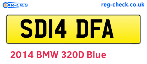 SD14DFA are the vehicle registration plates.