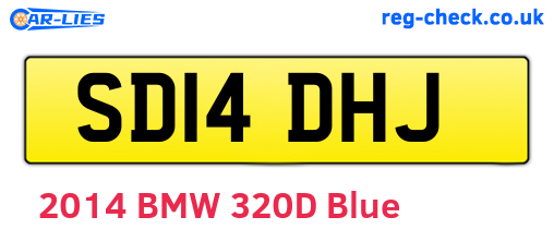 SD14DHJ are the vehicle registration plates.