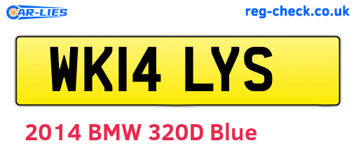 WK14LYS are the vehicle registration plates.