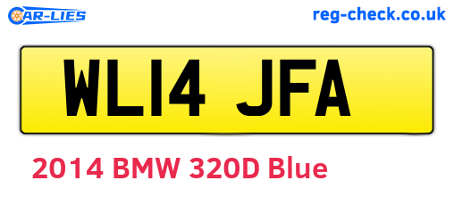 WL14JFA are the vehicle registration plates.