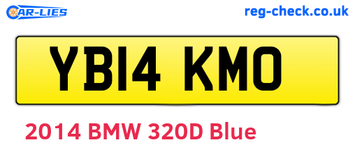 YB14KMO are the vehicle registration plates.