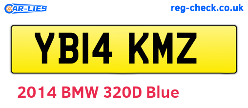 YB14KMZ are the vehicle registration plates.