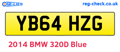 YB64HZG are the vehicle registration plates.