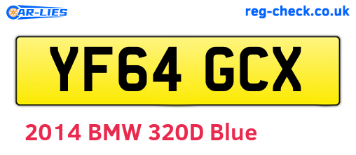 YF64GCX are the vehicle registration plates.