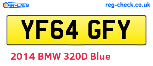 YF64GFY are the vehicle registration plates.