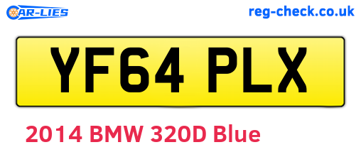 YF64PLX are the vehicle registration plates.