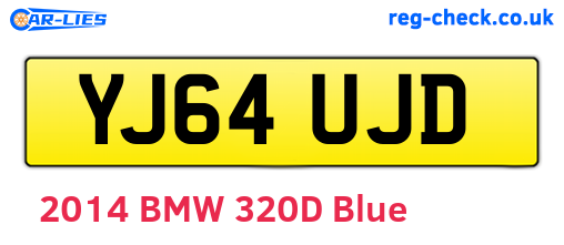 YJ64UJD are the vehicle registration plates.